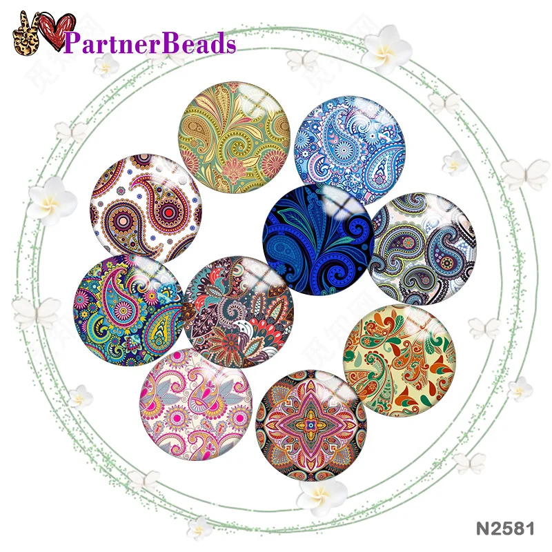 

Богемный узор 12 мм // 18 мм/20 мм/25 мм круглый фото стекло кабошон демонстрация плоская задняя сторона изготовление фурнитура партнерские буси...