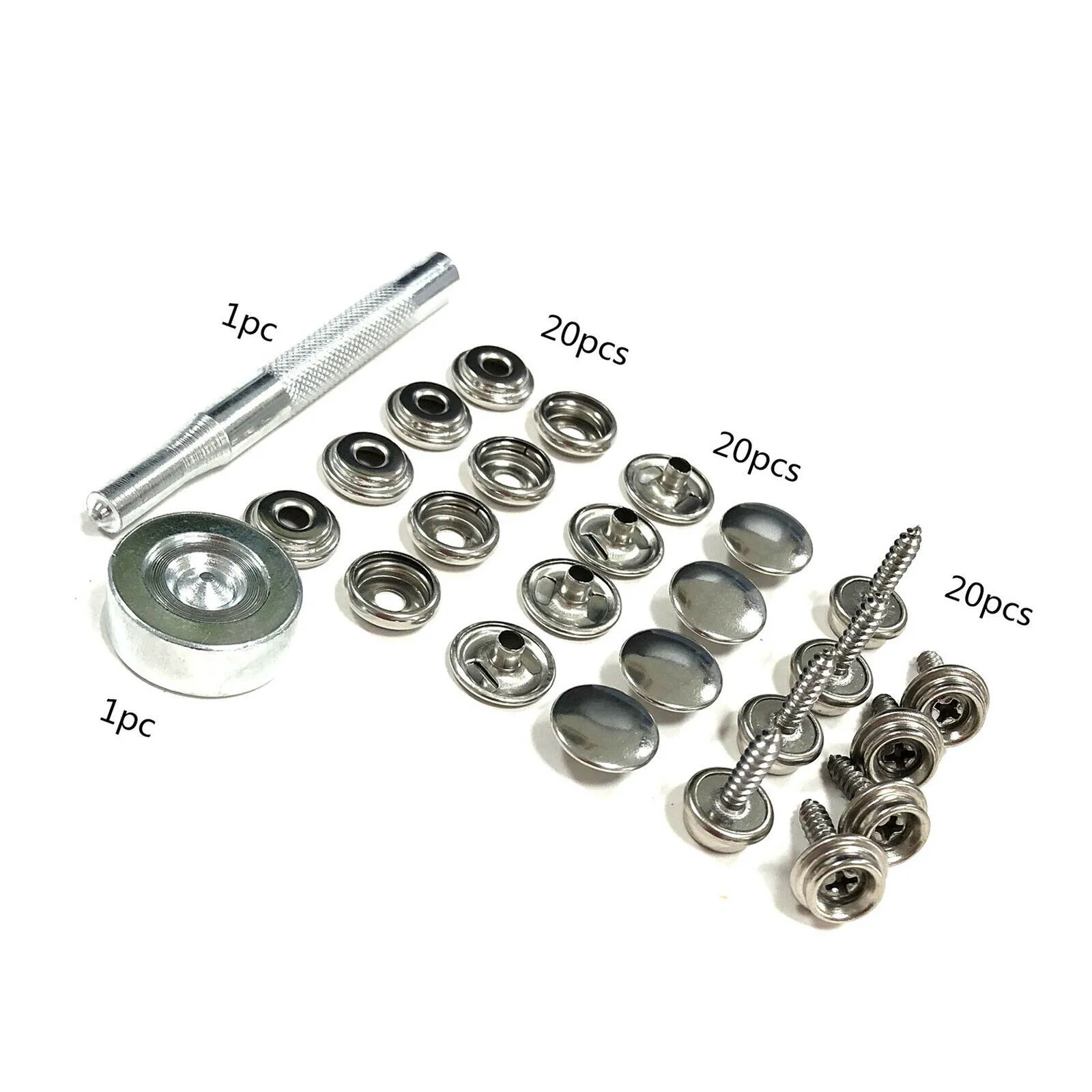 

Accessories Stud Snap Kit Canvas To Screw Press Boat Cover 100% Brand New 62 Pcs