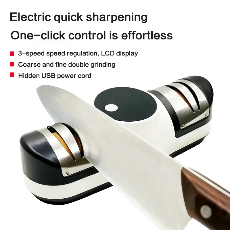 

The new USB adjustable electric knife sharpener, can sharpen kitchen knives,utility knives,scissors, sharpeners,knife sharpener