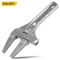 deli dl120109 adjustable wrench multifunctional repair spanner nut wrench short shank large openings household repair tools
