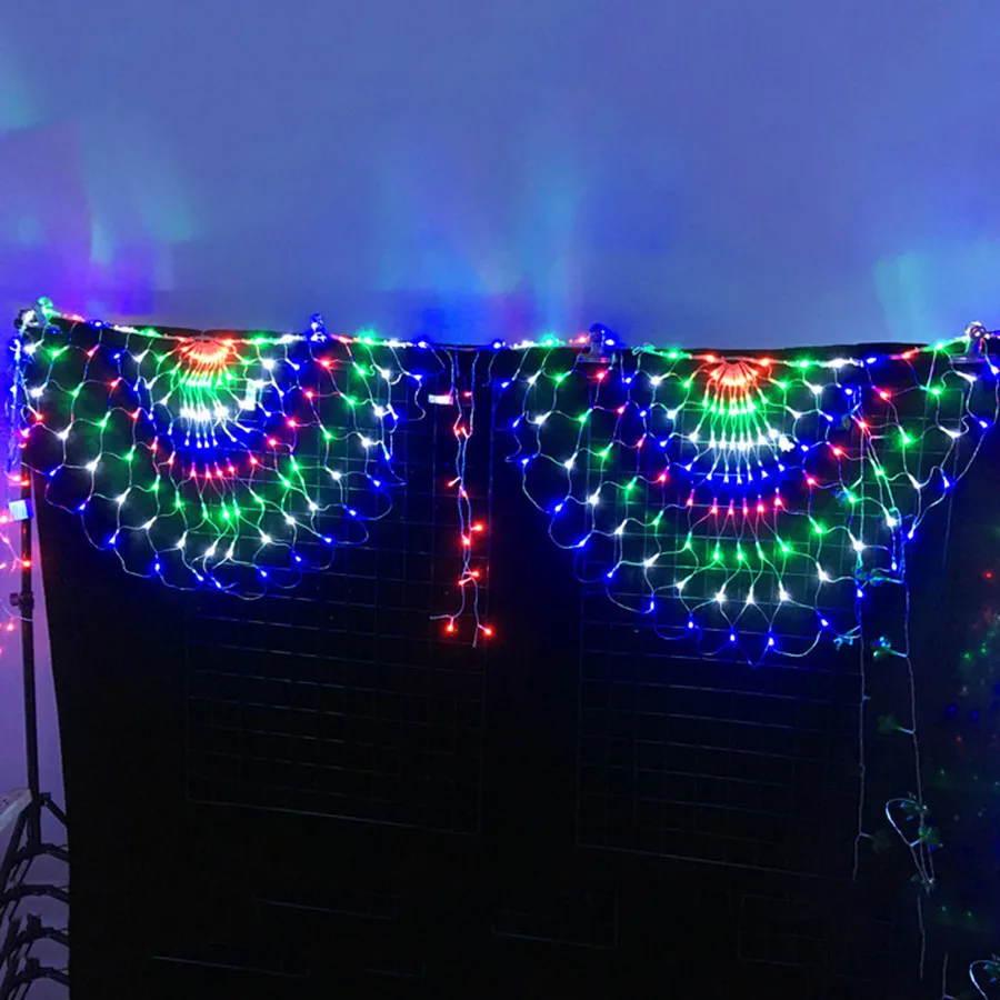 Thrisdar, 3 м, 424LED, 3 шт., павлин, занавеска, сосулька, струнный светильник, Рождественская сетка, Сказочная гирлянда, светильник, Свадебная вечеринка, фоновый светильник
