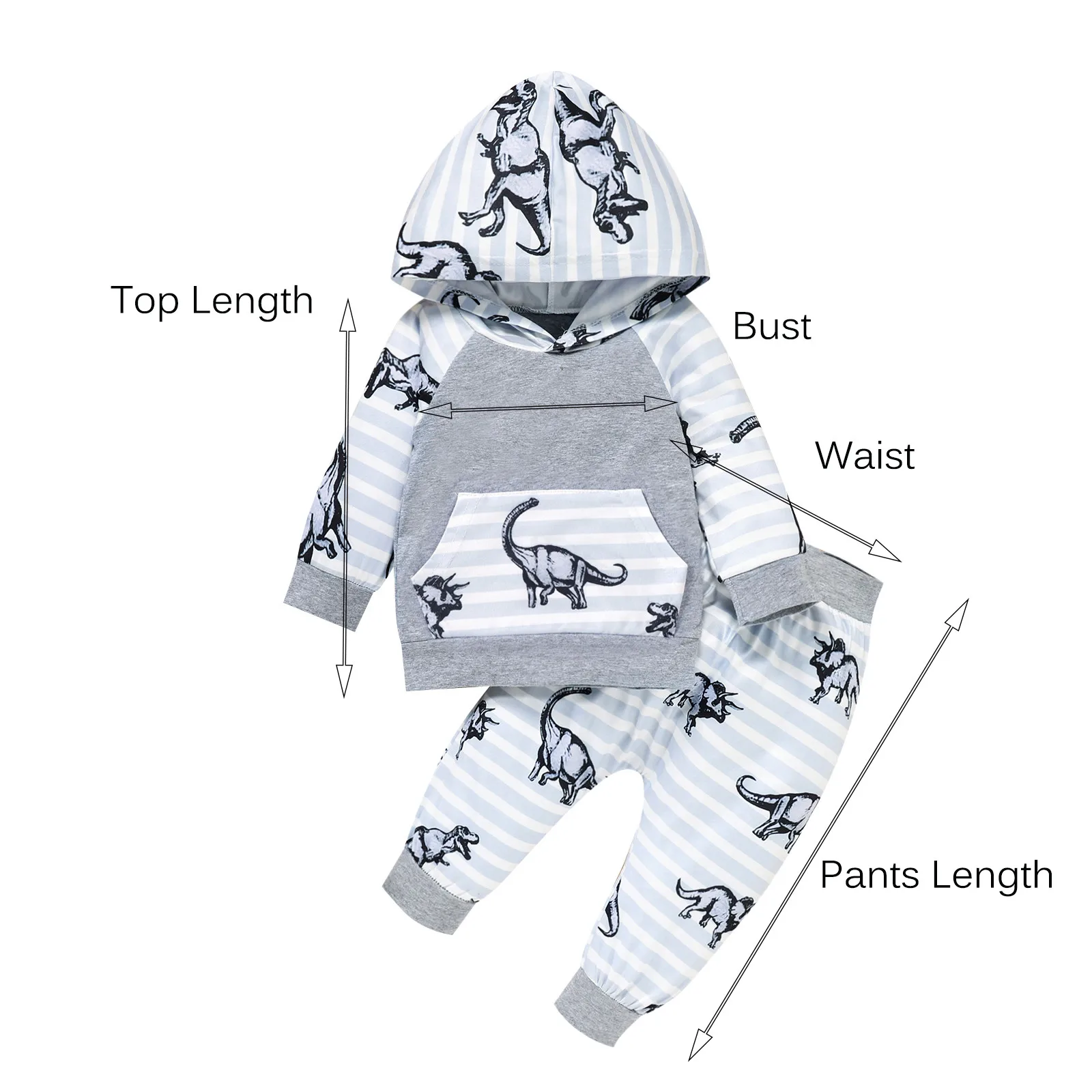 

Toddler Baby Cartoon Print Clothing Sets Autumn Winter Long SLeeve Casual Dinosaur Hoody Sweater Outfits Fleece Top Pants Sets