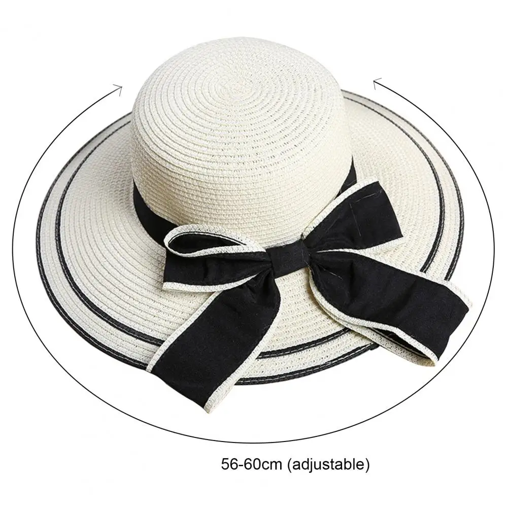 

Sun Protection Hat Women Hat Bow Braided Summer Foldable Sun Protection lightweight Sun Hats Summer 2021