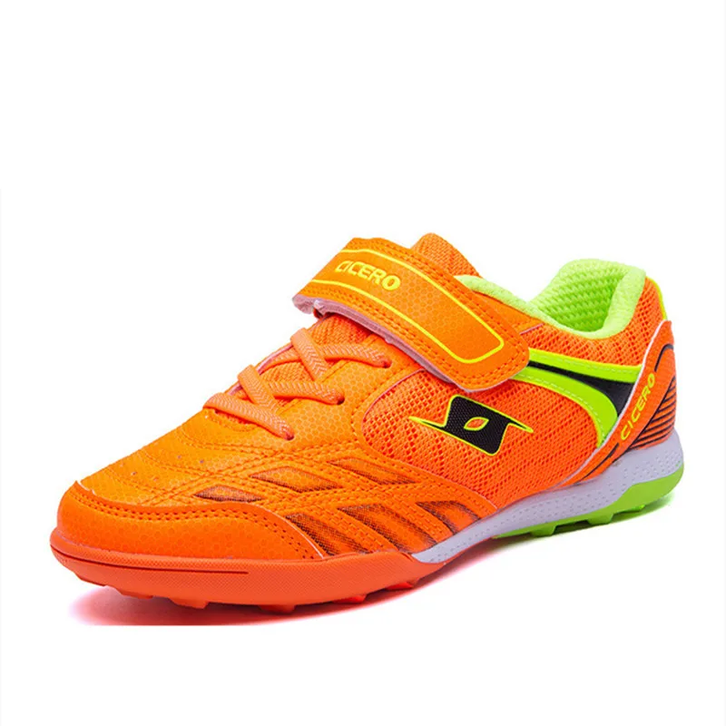 

Children Football Shoes Soccer Boots Kids Boy Girl Sneakers New Leather High Top Soccer Cleats Training Outdoor Lace Up