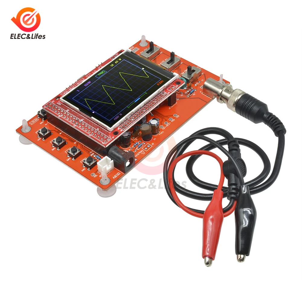Мини-портативный цифровой осциллограф DIY Kit ARM Cortex-M3 12 бит TFT осциллограф 10:1 зонд тестовый зажим DIY акриловый чехол
