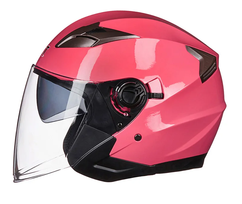 

New GXT summer double lens motorcycle helmets open Face Motorbike Helmet electric safety helmet for women men Moto Casque