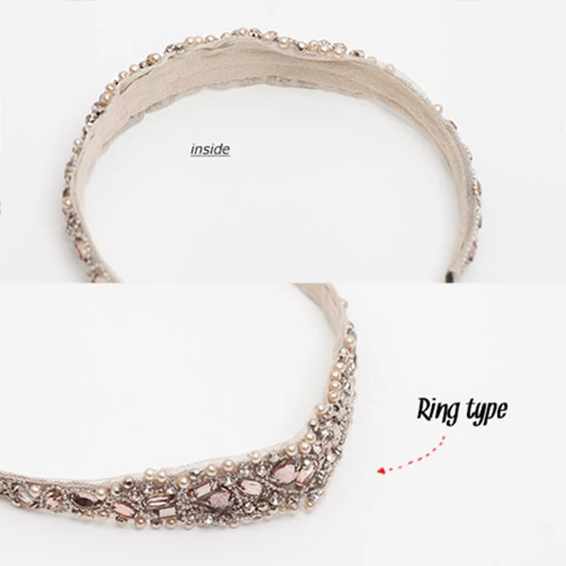 

New Hot Sale Beads Headdress Crystal Rhinestone Beads Handmade Elastic Headband Fashion Women Headwrap Hair Accessories