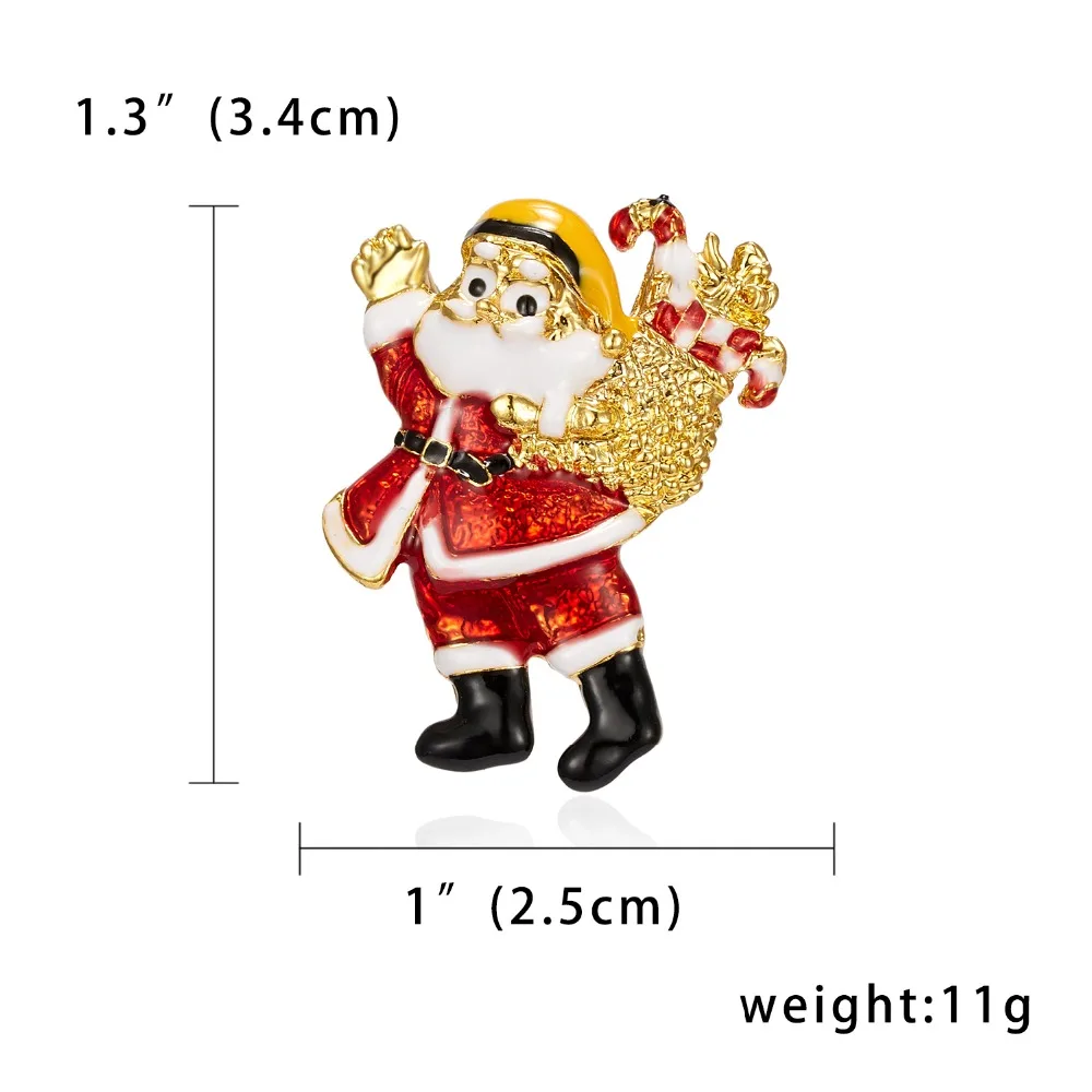Merry Christmas броши на булавке милый Санта Клаус шляпа прекрасный Лось подарок эмаль значок брошь год Рождество Санта Клаус брошь с животными