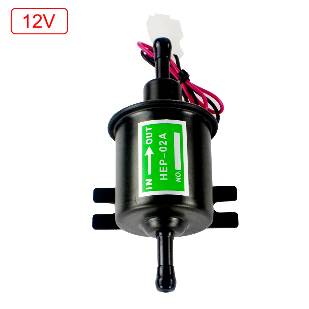 12V Black 3 Цвета Универсальный 12 В Электрический топливный насос низкое давление болт фиксирующий провод Дизель Бензин HEP-02A для автомобиля карбюратор Мотоцикл ATV - Цвет: 12V Black