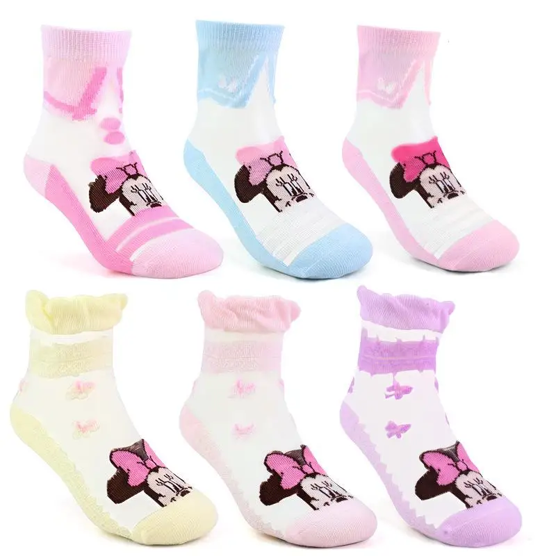 

Original Disney Baby Spring and Autumn Princess Net Stockings 6 Pairs of Minnie Girl Children's Crystal Summer Thin Section