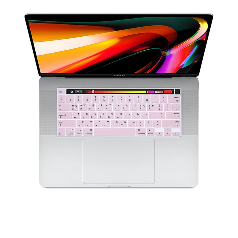 Цветной силиконовый чехол для клавиатуры в Корейском стиле HRH версия США MacBook New Pro