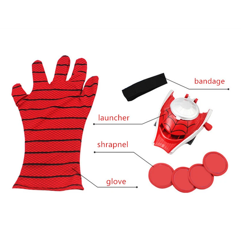 

Disney Marvel Avengers Doll Character Hulk Spiderman Captain America Glove Launcher Toy Halloween Party Cosplay