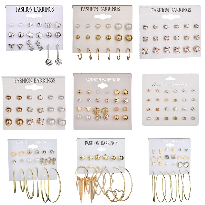 Украшения в форме сердца с искусственным жемчугом|Серьги-гвоздики| |