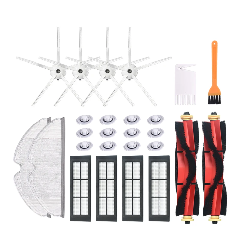 4 боковых щетки + 2 роликовых фильтровальной сетки насадки для швабры 12 элементов