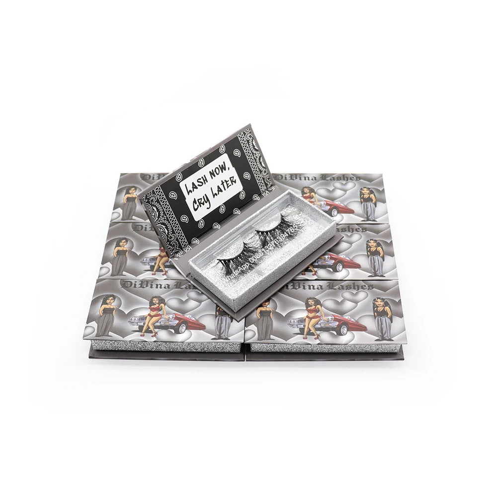 

Dolls Eyelash Box Free Lash Tray Wholesale Fluffy Lashes 25mm Mink Eyelashes Customized Mink Eyelash Packaging Box With Logo