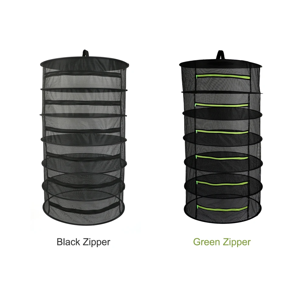 

Hanging Basket 6/8 Layers with Zipper Folding Dry Rack Herb Drying Net Dryer Bag Mesh For Herbs Flowers Buds Plants Dry Rack