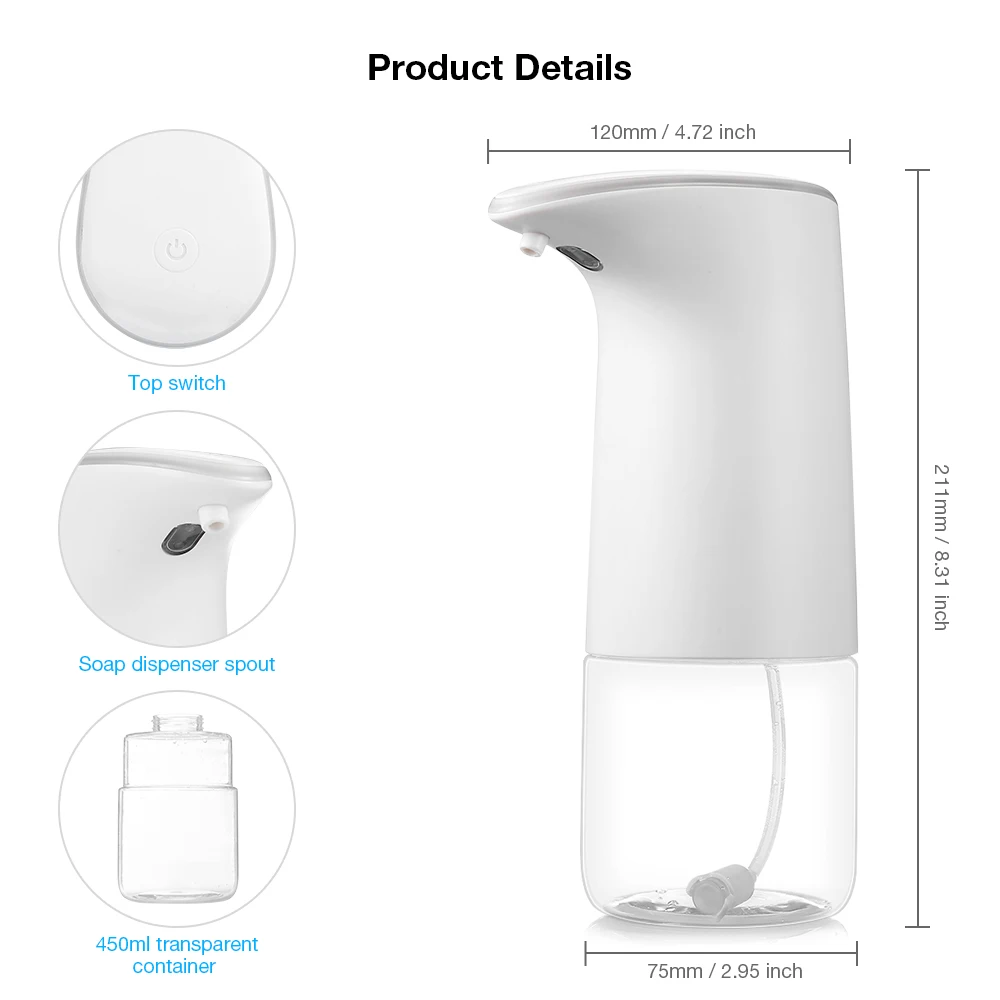 

Liquid Soap Dispensers for Kitchen Automatic Soap Dispenser Dispenser Disinfectant Hand Gel Soap Dish Bathroom Equipment