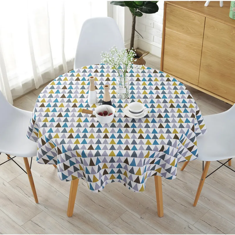 

High-quality round tablecloth oil-proof romantic flower printed tablecloth outdoor mat decoration wedding clothing