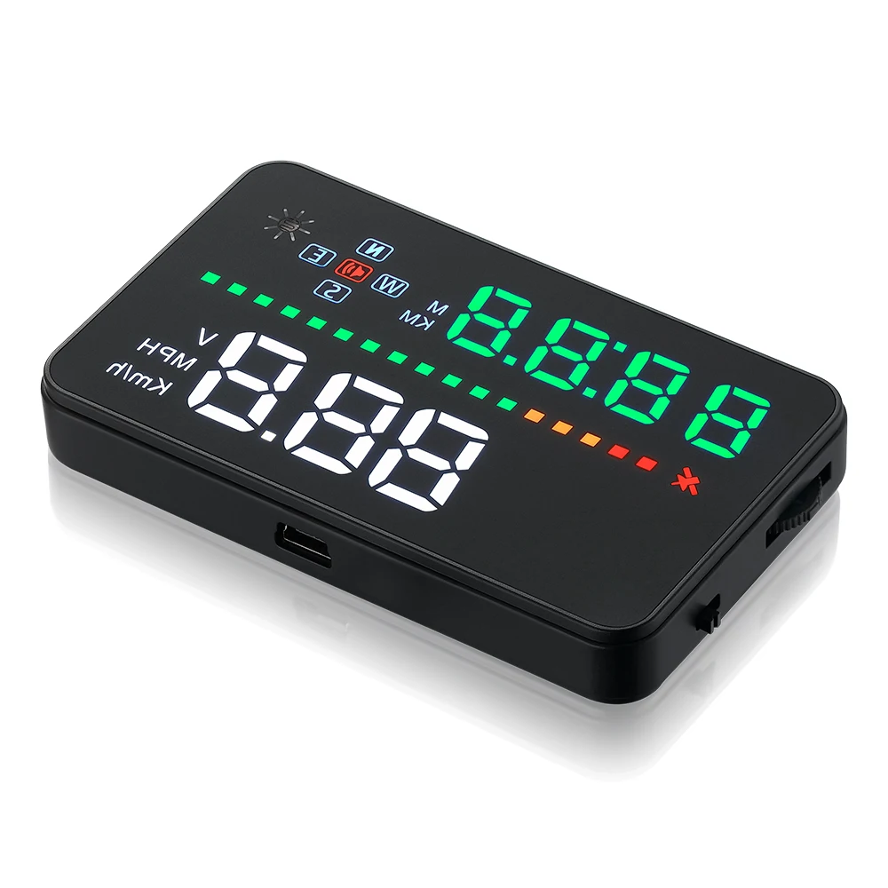 A3 3 5 дюймов Автомобильный HUD Дисплей с головкой OBD II EUOBD компьютерный Спидометр hud