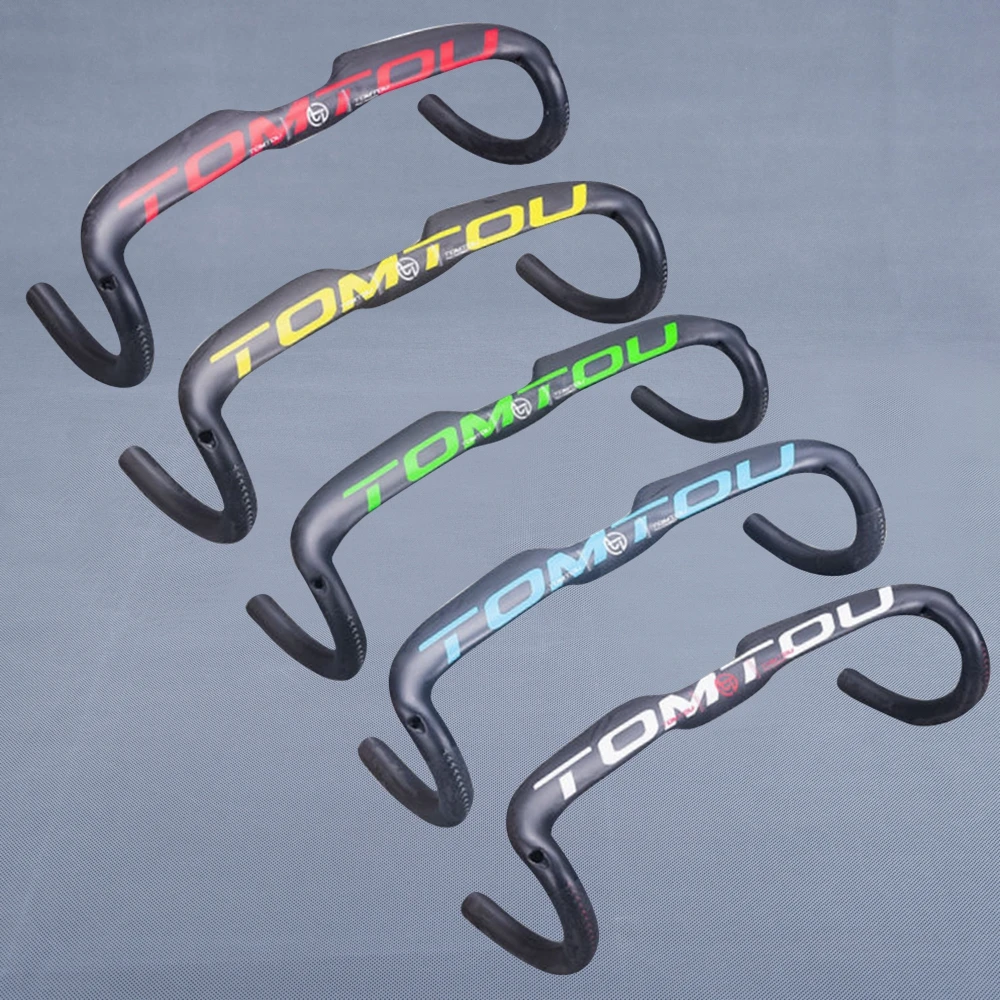 

TOMTOU Full Carbon Fiber Road Bike Handlebar Width 400/420/440mm Setm 31.8mm Bicycle Bent Bar Road Parts