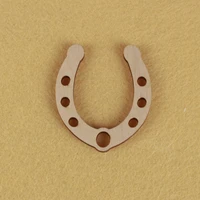 horseshoe shape mascot laser cut christmas decorations silhouette blank unpainted 25 pieces wooden shape 0475