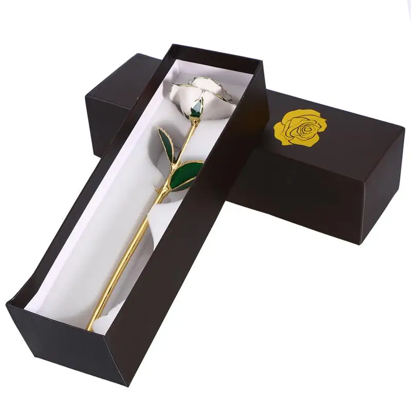 

Blooming Lacquered 24K Gold Roses Plated Real Rose Birthday Valentine's Day Anniversary Gift with Souvenir Bag