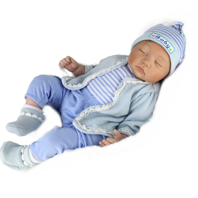 

Baby Dolls 55 cm Full Silicone Vinyl Body Rebirth Doll, Beautiful Like Real Dolls Lifelike Cute Toy Reborn Baby Reborn for H055