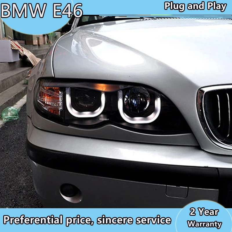 

Brand New Styling case for BMW E46 316i 318i 320i 325i LED Headlight 2001-2004 Headlight Bi-Xenon Head Lamp LED DRL Car Lights