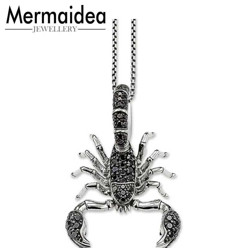 Ожерелье с подвеской в виде скорпиона для мужчин и женщин украшение стиле Rebel Punk