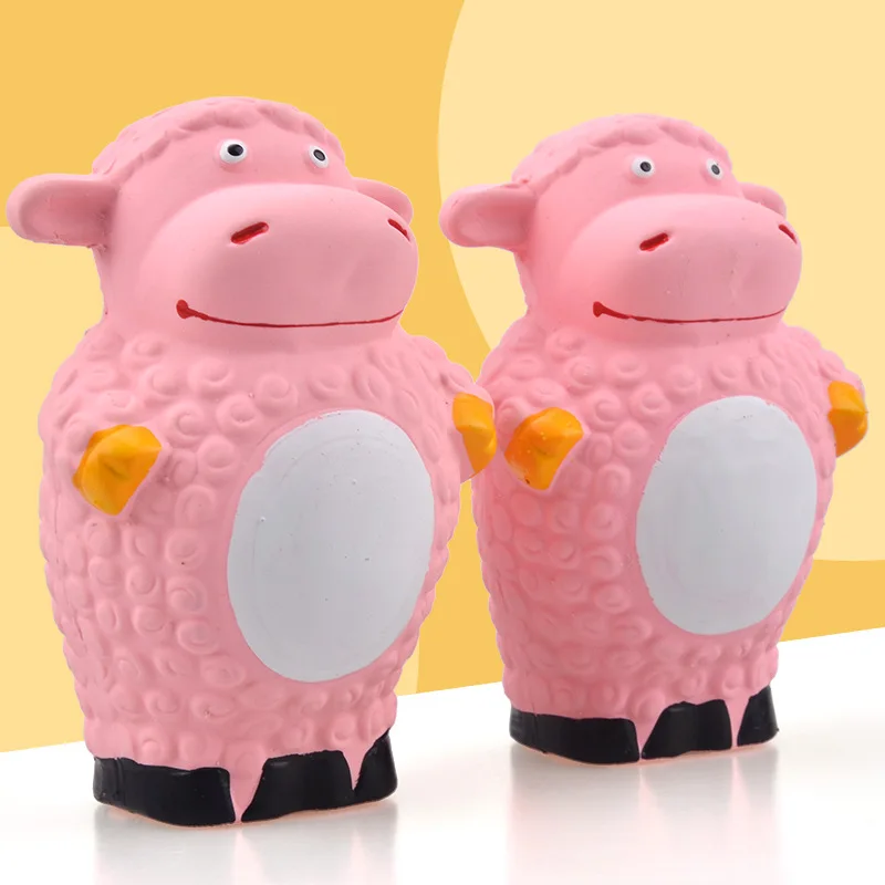 

Pet Sounding Toys Latex Pink Sheep Standing Sheep Teeth-resistant Dog Toys dog toys for large dogs Squeak Toys