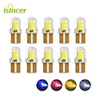 10 шт. T10 W5W светодиодный 194 168 W5W COB 8SMD светодиодсветодиодный парковочные лампы с клиновидным цоколем автомобильная лампа для габаритных огней CANBUS фонарь для номерсветильник знака белый