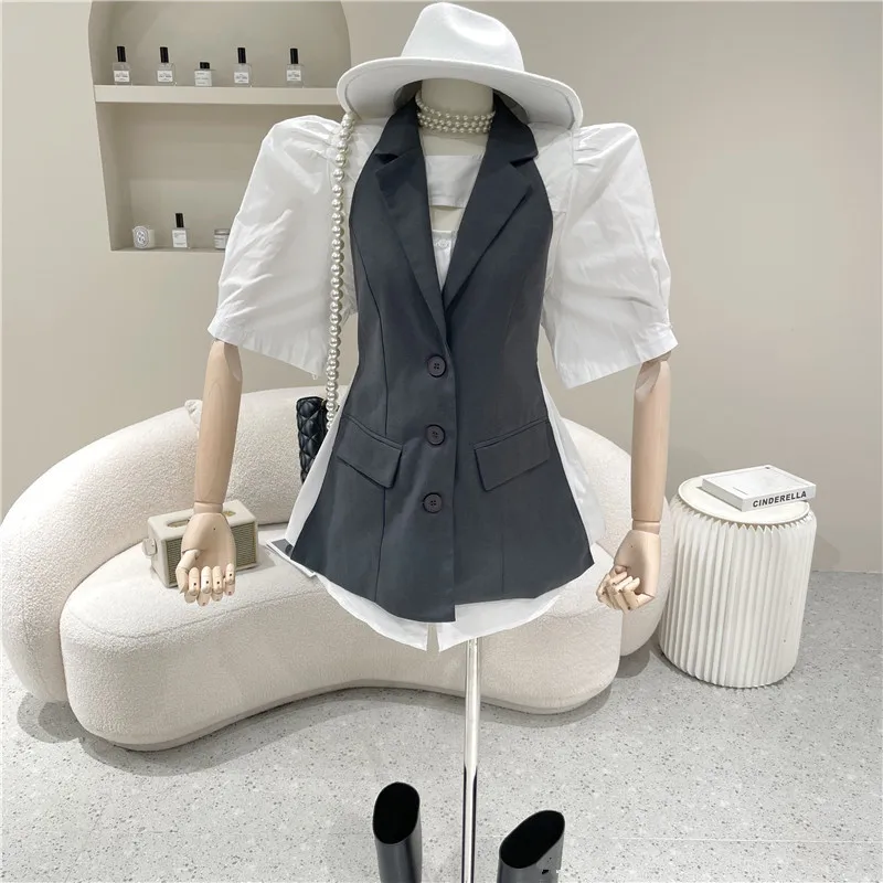 

New Women's Clothing 2021 Summer Shirt and vest show thin and fashionable