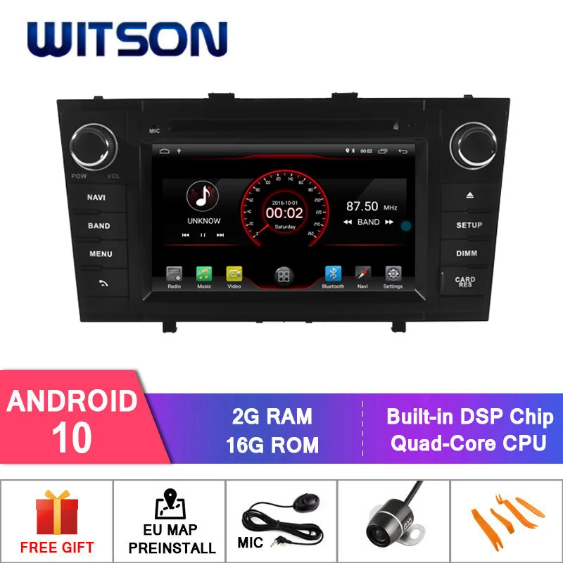 DE В наличии! WITSON Android 10 0 IPS HD экран автомобильный DVD для TOYOTA AVENSIS 2008 2013 4 Гб RAM + 64 FLASH 8