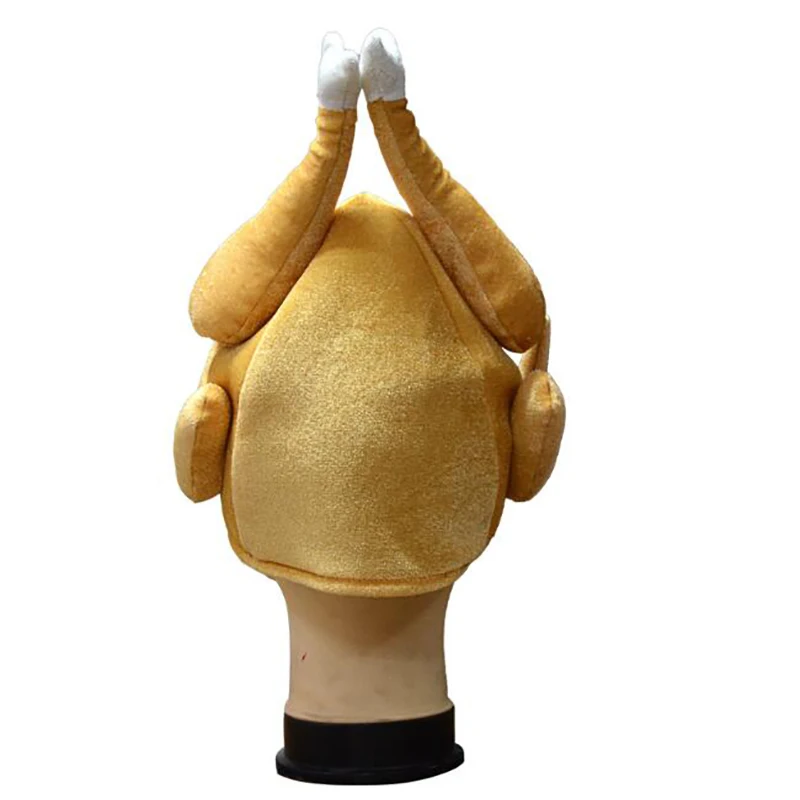

Fancy Roasted Turkey Hat Thanksgiving Hat Skullies Plush Roasted Turkey Hat Christmas Dinner Chef Costume Turkey Trot Hats