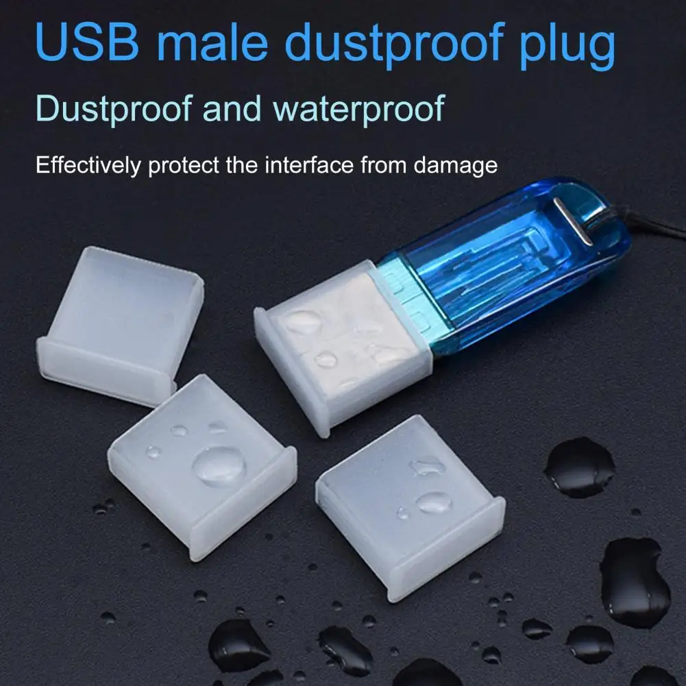 

USB Cover Anti-dust Protective PE Mini USB-A Protective Sleeve for U Disk