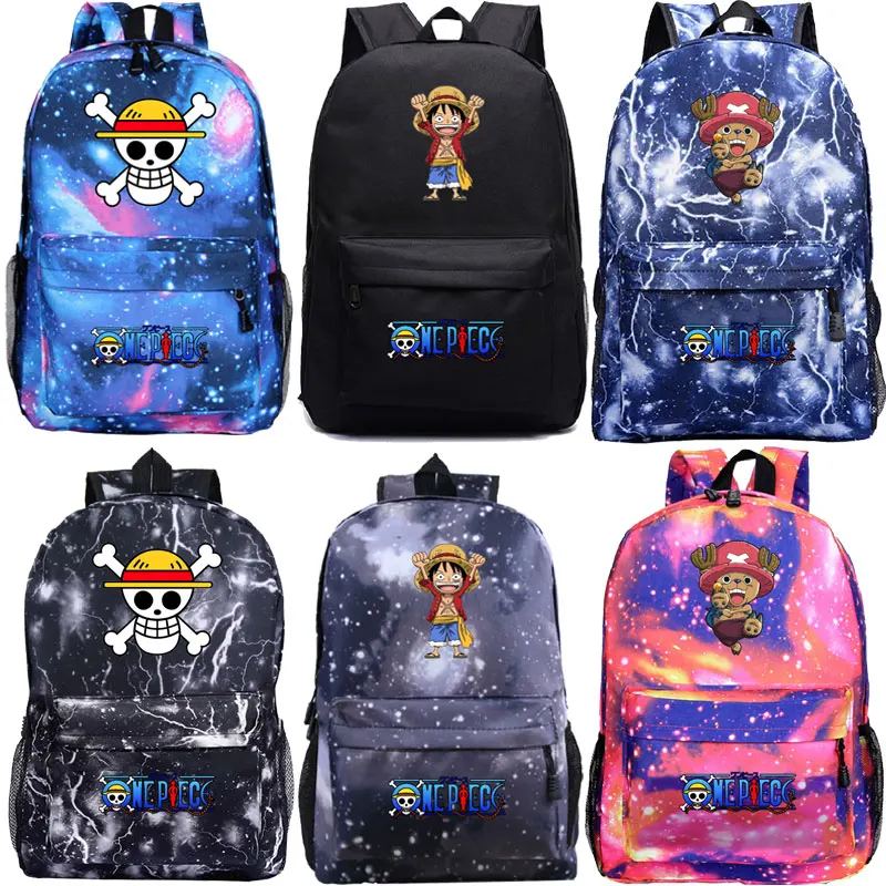 

Mochila One Piece Anime Backpack Students Luffy Zoro Pattern Schoolbag Boys Cartoon School Backpacks Teenager Bookbag Travel Bag