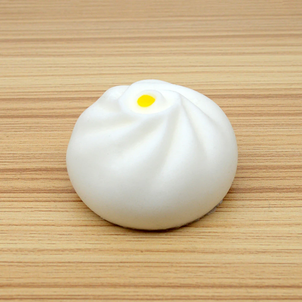 1Pc Simulation Steamed Bun Food Slow Rising Stress Reliever Kids Squeeze Toy Phone Strap Scented Relieve Funny Kid Gift | Игрушки и