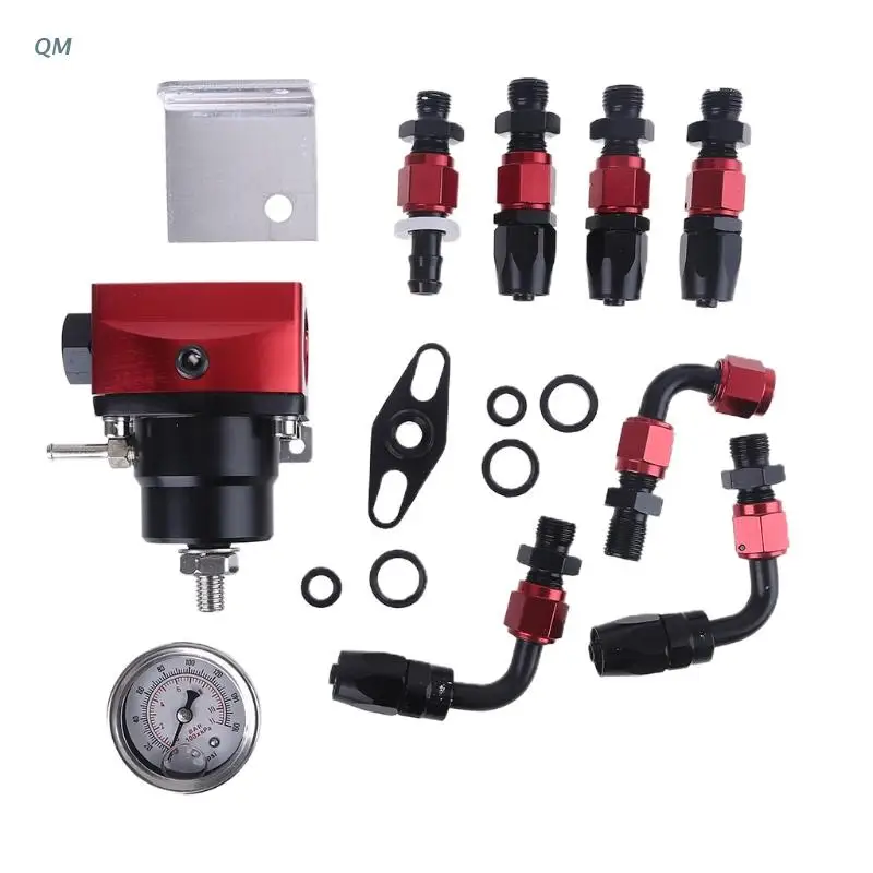 

1Set Fuel Pressure Regulator set 3 Colors Adjustable Fuel Pressure Regulator Kit Oil 0-100psi/0-160psi Gauge -6AN 13MF