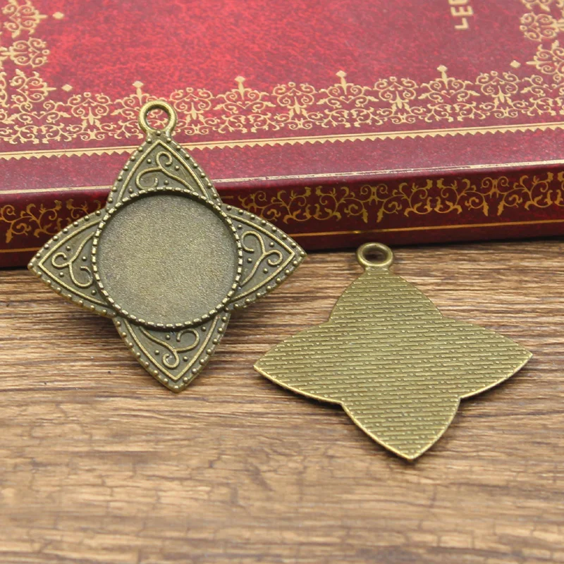 4 шт Новая мода 20 мм Внутренний размер античный бронзовый серебристый цвет