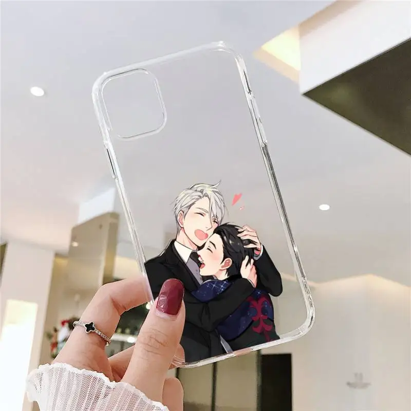 

yuri on ice Phone Case Transparent soft For iphone 5 5s 5c se 6 6s 7 8 11 12 plus mini x xs xr pro max