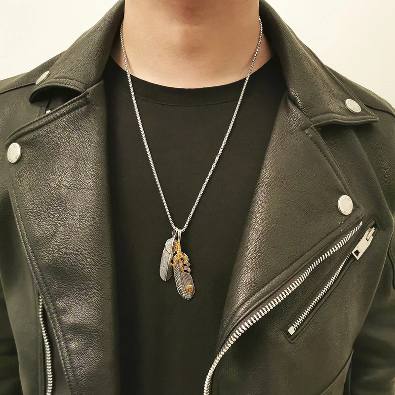 

POTCET Stainless Steel Pendants Titanium Steel Geometric Irregularity Travel Anniversary Necklace Jewelry