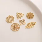 Позолоченные серьги-подвески из меди, 14 к