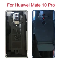 original glass rear housing for huawei mate 10 pro with fingerprint sensorcamera lensflash light battery cover case