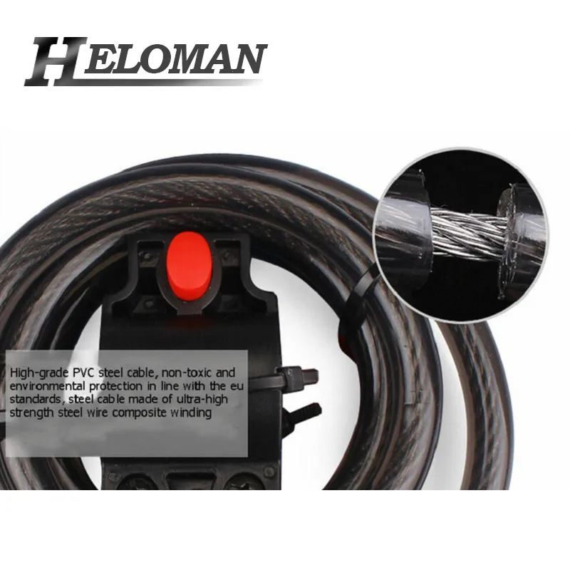 5 цифровой велосипедный замок Универсальный Противоугонный из нержавеющей стали