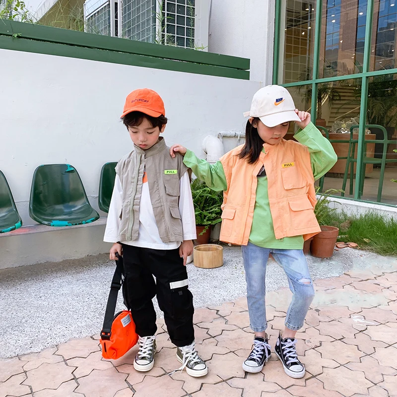 

Recreational Vest Boys Spring and Autumn Korean jie di zhuang Children Baby Western Style Spring Tide Children's Clothing Male