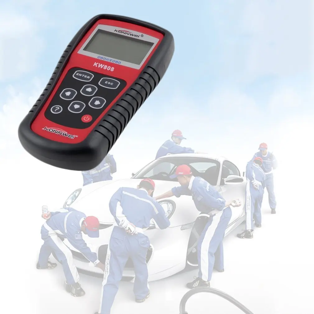 2018 KW808 OBD2 OBDII EOBD Автомобильный сканер диагностический считыватель кодов данных в