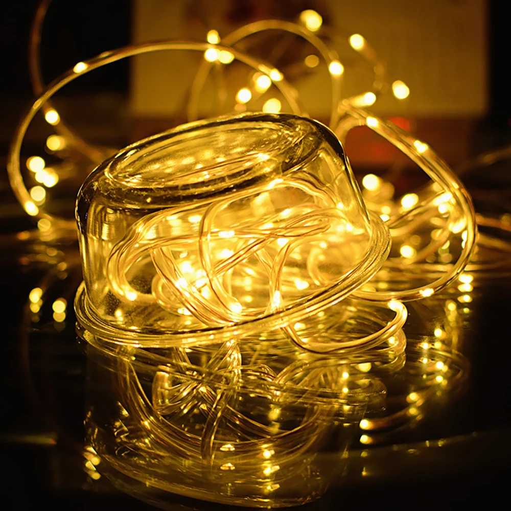 

LED strip 100LED copper wire lamp solid tube copper wire lamp garden layout decoration solar string light ( GARSCEN YORC)