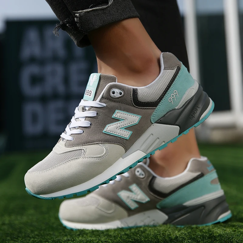 

2021 Men and Women Comfortable Jogging Shoes Men's Fitness Sneakers High Quality Blue Gray Large Size 35-46 Sneakers