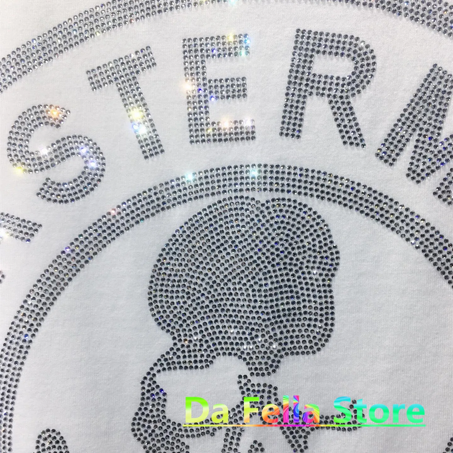 

White Mastermind World Rhinestone Logo T-shirt 2021 Back Big Reflective Mark Men Women Mastermind Japan Short Sleeve MMJ Tops