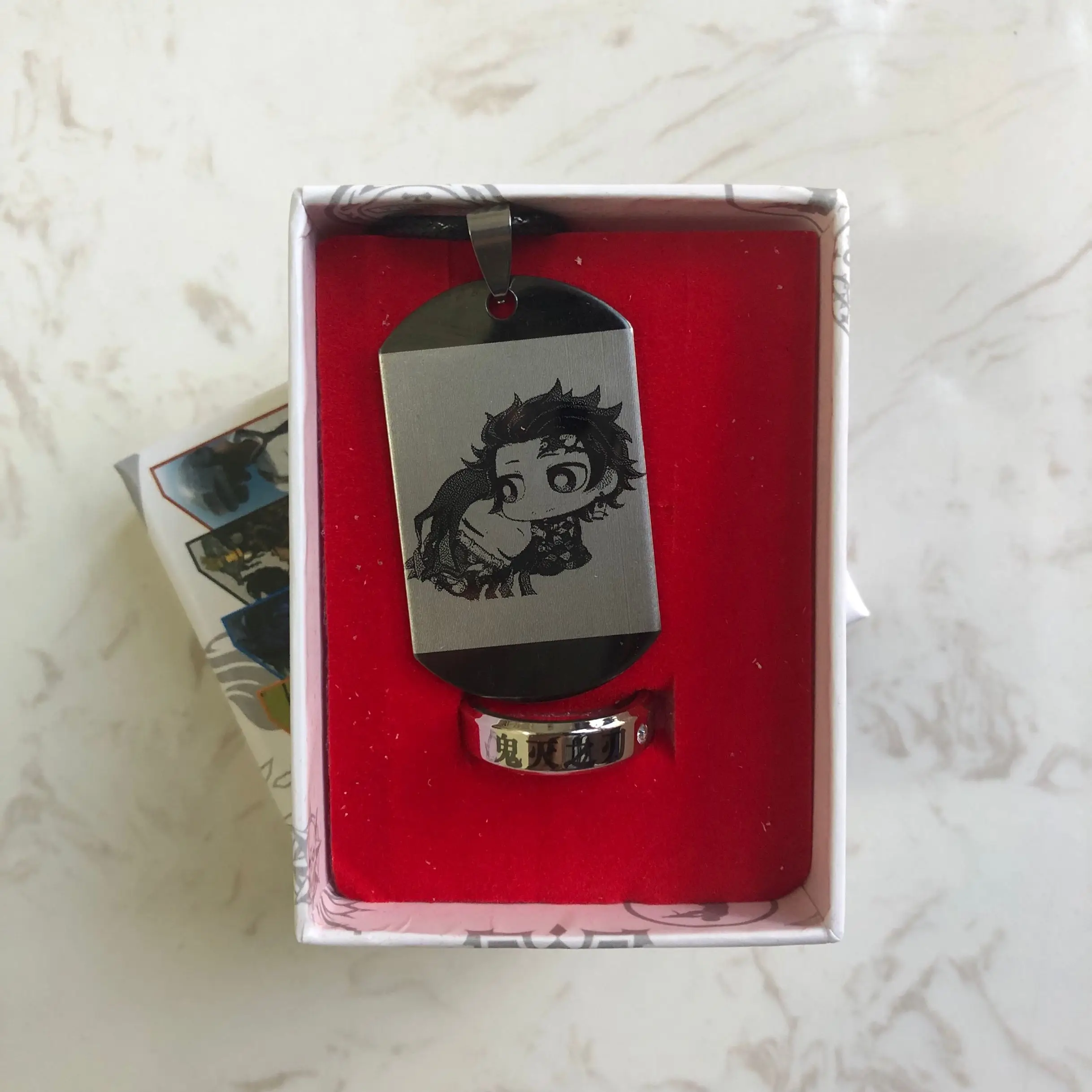 Оптовая продажа Аниме демон убийца Kimetsu без Yaiba ожерелье кольцо костюмированный